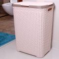 Bengal_plastic Rattan Laundry Basket - Dark Brown-. 