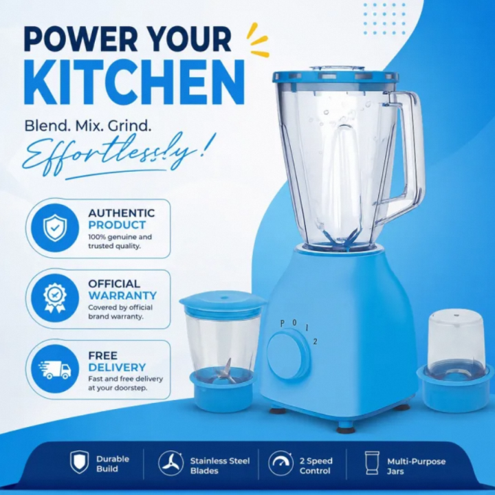 Blaze 3 in 1 Blender - 1.6 Ltr (220–240V, 50Hz, 300W) BLZ - DSPBL 03 (Couple Choice - 761777 )