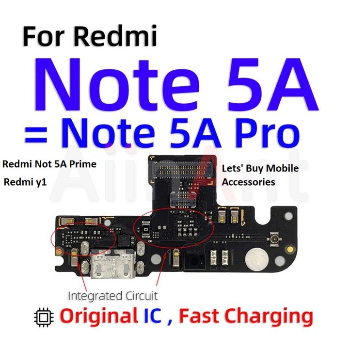 Xiaomi redmi note 5A Note Prime Note pro Redmi Y1 charging logic  board