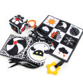 Black and White High Contrast Soft Cloth Book Baby Newborn Sensory Toys. 