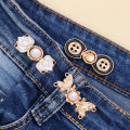 1/5/10Pairs New Sewing-free Metal Butterflies Button Skirt Pants Waist Adjustment Buckle Clothing Decoration Accessories.