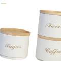3x Airtight Kitchen Canister Storage Container Jar for Tea Treats. 