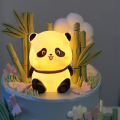 Panda LED Night Light Living Room Cute Panda Plastic Lamp Bedside Decor Creative Kids Night Light Birthday Gift Cake Decor.