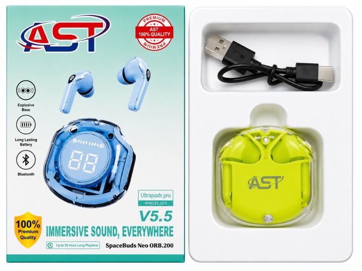 Ultrapods%20Pro%20True%20Wireless%20Earbuds%20-%20Transparent%20Design,%20Bluetooth%205.3,%20Waterproof%20with%20Display%20by%20ast%20-%20Image%204