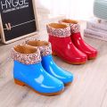 Short Tube Rain Boots Rain Boots Women's Summer Short Lightweight Work Rubber Boots Wear-Resistant Low Tube Kitchen Non-Slip Glue Shoe Cover Shoes. 