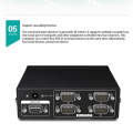 QUANBU 2X MT-RS104 Active Serial RS232 Splitter 1 to 4 RS232 Bi-Direction Switcher Splitter 4 to 1 with Power Adapter-US Plug. 