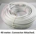 40 Meter (120 Feet) Cat6 Rj45 Ethernet Lan Network Cord Cable Lead 10/100/1000 Mbps - Ensure Stable Internet Connection With High-Quality Ethernet Cable. 