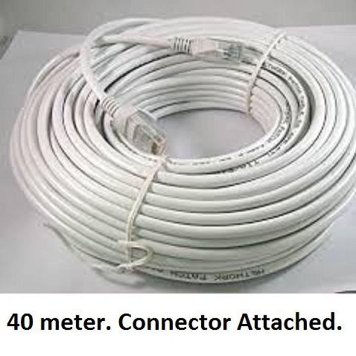 40 Meter (120 Feet) Cat6 Rj45 Ethernet Lan Network Cord Cable Lead 10/100/1000 Mbps - Ensure Stable Internet Connection With High-Quality Ethernet Cable