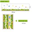 Vivid Flower Butterfly Fence Wall Stickers For Living Room Bedroom Balcony Baseboard Decor Pastoral Wall Art Home Decals.