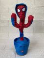 Halloween Marvel Spiderman Anime Figure Talking Toy Dancing Cactus Doll Avengers Speak Talk Sound Record Repeat Iron Man Kid Toy GiftsDolls Accessories.