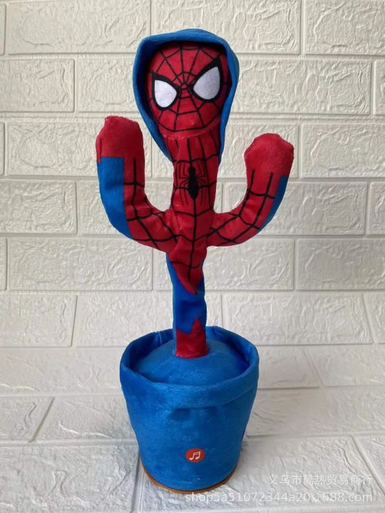Halloween%20Marvel%20Spiderman%20Anime%20Figure%20Talking%20Toy%20Dancing%20Cactus%20Doll%20Avengers%20Speak%20Talk%20Sound%20Record%20Repeat%20Iron%20Man%20Kid%20Toy%20GiftsDolls%20Accessories%20-%20Image%205
