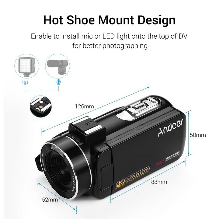 Andoer%204K%20Handheld%20DV%20Professional%20Digital%20Video%20Camera%20CMOS%20Sensor%20Camcorder-black%20-%20Image%205