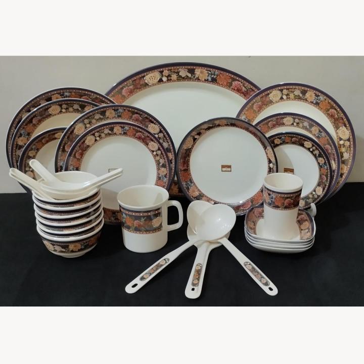 Melamine (36 Pcs) Dinner Set, Diamond Melamine, Dinnerware, Dinner