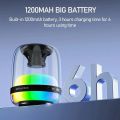AWEI Y386 8W Portable Bluetooth Speaker 9D Surround Stereo Deep Bass 1200mAh Battery RGB Light Outdoor Wireless Speaker.