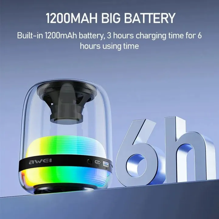 AWEI%20Y386%208W%20Portable%20Bluetooth%20Speaker%209D%20Surround%20Stereo%20Deep%20Bass%201200mAh%20Battery%20RGB%20Light%20Outdoor%20Wireless%20Speaker%20-%20Image%205