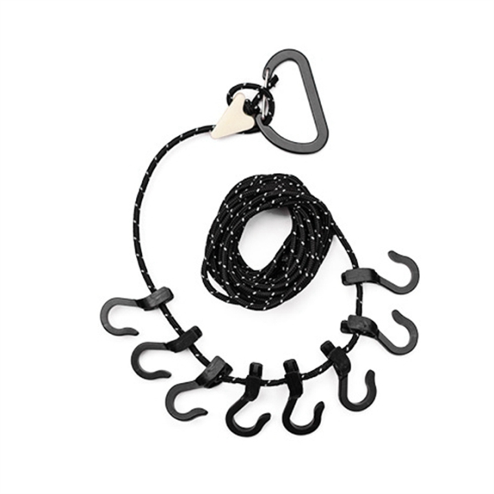 4Mm 4. Outdoor Camping Rope Adjustable Clothesline Clip Shape Hook for ...