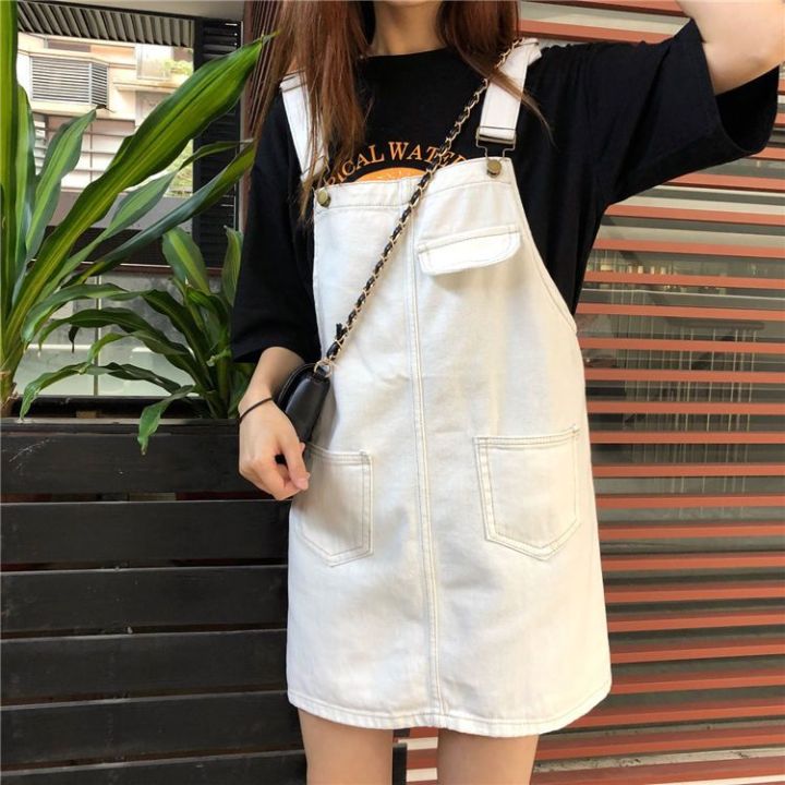 Summer Korean Style Large Size Loose Slimming Denim Suspender Skirt Women s Small All Matching Youthful Looking Suspenders Jumpsuit Short Skirt Fashion Daraz .bd