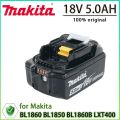 Original Makita 18V Battery 5.0Ah Rechargeable Power Tools Battery with LED Li-ion Replacement LXT BL1860B BL1860 BL1850 5000mAh. 