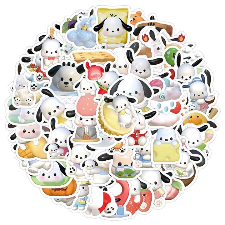 10/30/63pcs%203D%20Kawaii%20Pochacco%20Stickers%20Sanrio%20Anime%20Decals%20Toys%20Waterproof%20Graffiti%20Scrapbooking%20Car%20Laptop%20Kids%20Cute%20Sticker%20-%20Image%202