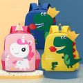 Kindergarten Backpack Boys and Girls Advanced, Intermediate and Elementary Classes Baby3-6Years Old5Cute Boy Dinosaur Children Super Light Backpack. 