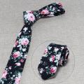 Classic Men Tie Business Flower Printing Necktie for Wedding Party.