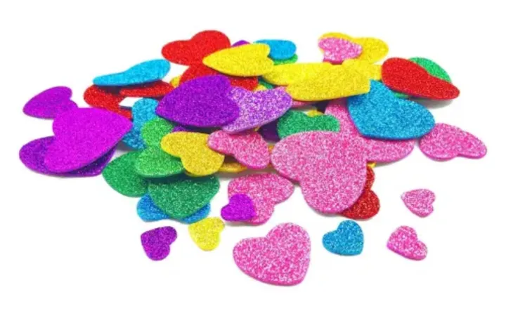 Glitter%20Foam%20LOVE/HEART%20Self-Adhesive%20-%20Ideal%20for%20Arts%20&%20Crafts%20Projects%20-%20Image%204