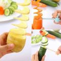 Amazing Vegetable Roll Machine Creative Lazy Man Spiral Cucumber Cutter Whirlwind Potato Slicer Rotating Potato Tart Knife. 