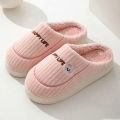 Cute Cat Slippers Fluffy Furry Women Home Platform Slippers Men Winter Plush Slides Indoor Fuzzy Slippers Lovely Cotton Shoes. 