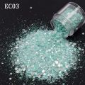 10g/Bag High Sparkle Chunky Mixes Glitter Iridescent Opal Clear Glitter Nail Art Decorations Supplies Accessories. 