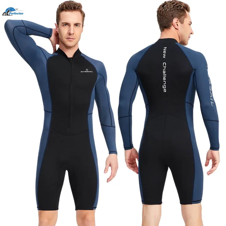 1.5mm%20Neoprene%20Men%20Wetsuit%20Diving%20Suit%20Keep%20Warm%20Long%20Sleeve%20Shorts%20Front%20Zip%20Protection%20XXXL%20-%20Image%203