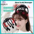 HEGRUS Electric Octopus Claw Head Scalp Massager 3 Modes Vibration Massage Therapeutic Head Scratcher Relief Head Fatigue Improve Sleep Octopus Head Vibration Relaxing Massager. 