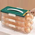 GC Egg Holder For Fridge, Auto Rolling Egg Organizer With Detachable Lid, Stackable Egg Rolling Dispenser Storage Container For Refrigerator Countertop. 