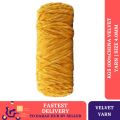 KGS 100% CHINA Microfiber Chenille CHINA Velvet Yarn | 100 gm | Crocheting and Knitting Chenille Velvet Yarn | Hook Size 4.0 mm-5.0mm. 