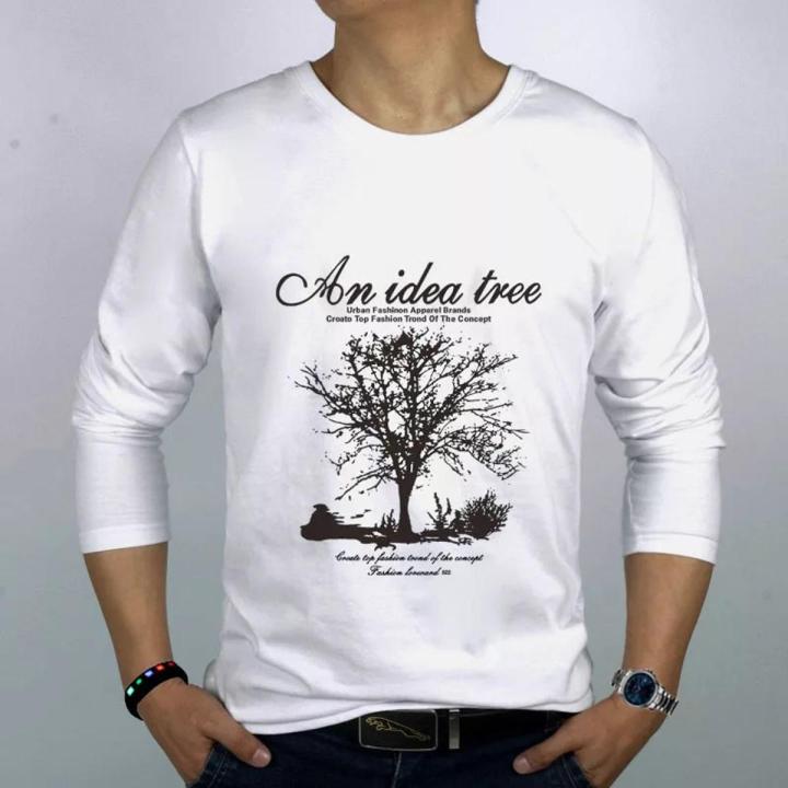 White Jersey Full hata Long Sleeve Tshirt for Boys Fashion