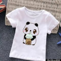 Lovely Kids T Shirt Hot Sale Cartoon Panda Graphic Tees Cute Milk Tea Printed Baby Boys Girls Children Toddler Clothes.