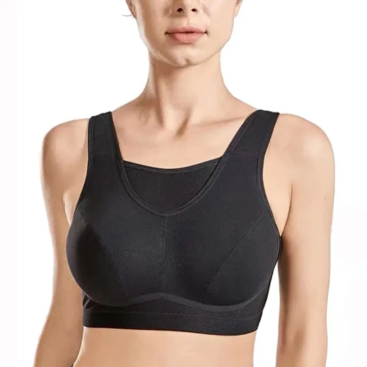 Womens%20Bounce%20Control%20Wireless%20Sports%20Bra%20High%20Impact%20Full%20Coverage%20Non%20Padded%20Underwear%2036%2038%2040%2042%2044%20C%20D%20DD%20E%20F%20G%20Solid%20Black%20-%20Image%202