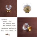 10 Pcs Crystal Glass Door Handle Diamond Dressing Table Knob.