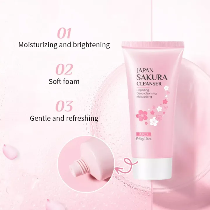 LAIKOU%20Sakura%20Face%20Wash%20Cleanser%2050g%20-%20Image%204
