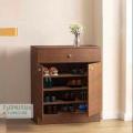 Regal Antique LITTLE TREE Shoe Rack For Home & Office Use, 4-Tier 2-Door With 1 Locker Drawer Shoe Cabinet, MDF Shoes Storage Cabinets for Entryway 36/24''.