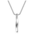 2021 Fashion New Black Rectangle Pendant Necklace Men Trendy Simple Stainless Steel Chain Men Necklace Jewelry Gift. 