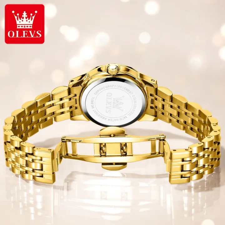 OLEVS%20Women's%20Watches%20Elegant%20Rhombus%20Original%20Quartz%20Ladies%20Wristwatch%20Stainless%20Steel%20Waterproof%20Luminous%20Top%20Brand%20Watch%20New%20-%20Image%203
