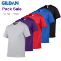 5pcs/Lot GILDAN Brand Solid Color T Shirt Mens Black And We 100% Cotton T-shirts Summer Skateboard Tee Boy Skate Tshirt Tops.