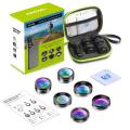 APEXEL Universal 6 In 1 Phone Camera Lens Kit Fish Eye Lens Wide Angle Macro Lens CPL/StarND32 Filter for Almost All Smartphones. 