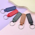 [Laser Engraving of Name Number] Leather Car Key Chain Wood Keyring Keychain DIY Key Holder for Girl Men Women Lady. 