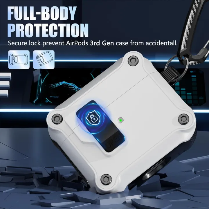 (Only%20Case)%20ARMICO%20Case%20Compatible%20with%20AirPods%203rd%20Generation%20Case%20Cover,Secure%20Lock%20Clip%20Protection,Automatic%20Snap%20Switch%20Design%20for%20Apple%20Airpod%203%20Generation%20Charging%20Case%20-%20Image%204