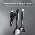 Kitchen Bathroom Accessories Self-Adhesive Wall Hooks Hangers Stainless Steel Hooks Towel Key Umbrella Kitchenware Storage Hook. 