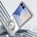 HODON 360° Rotatable Magnetic Kickstand Phone Case for Samsung Galaxy Z Flip 7 6 5 TPU+PC Clear Shockproof Cover.