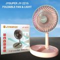 JYSUPER JY-2215 Rechargeable Strong Wind 2400mAh Battery Three Modes Foldable Fan With LED Light. 