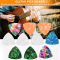 40PCS Guitar Picks Colorful 0.46mm 0.71mm 0.81mm 0.96mm Thickness Celluloid Guitar Pick Plectrums for Bass, Acoustic Guitars.