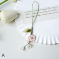 Tulip Flower Mobile Phone Straps Charm Cute For Mobile Phone Lanyard Hand Rope Kawaii Keychain Phone Strap Fashion Pendant Cherry Super Store.